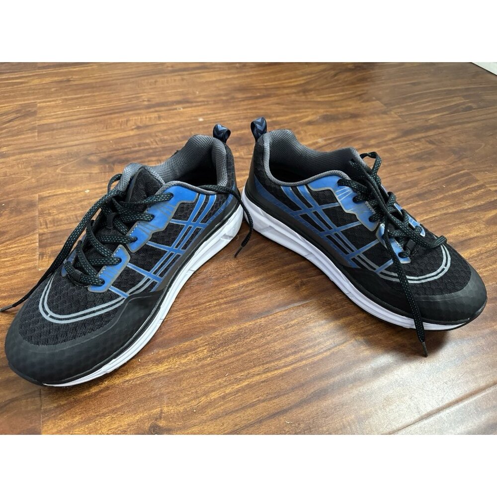 Propet Mens Sz 10.5W Ultra Black & Blue Sneakers Athletic Shoe NEW $130